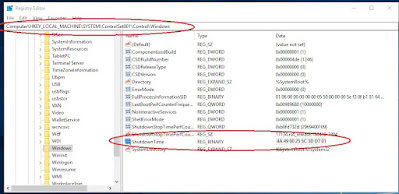 Last Shutdown Time and Date in Windows