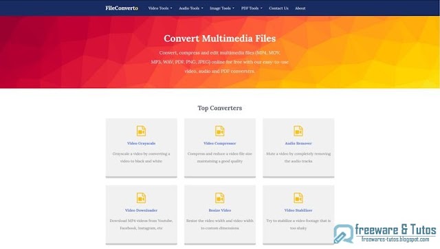 FileConverto : une multitude d'outils en ligne de conversion et édition de fichiers