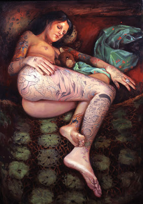 Amazing Tattooed Water Painting Portrait Pictures