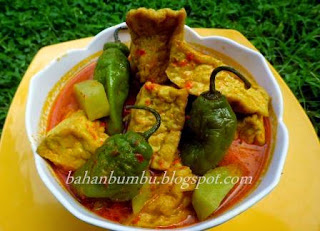 Resep Sayur Tahu Cabe Gendot Santan Kuning