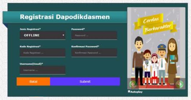 cara registrasi online dan offline dapodik 2020