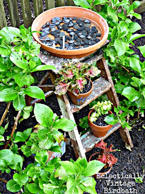 Chipping with Charm: Ladder Love, Eclectically Vintage on Hometalk...http://www.chippingwithcharm.blogspot.com/