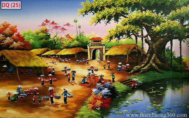 Tranh phong cảnh làng quê