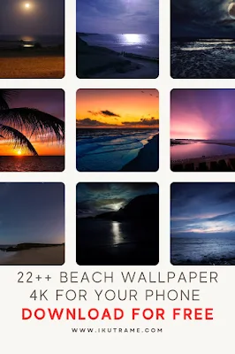 Wallpaper pantai malam hari aesthetic untuk iPhone dan Android 4K