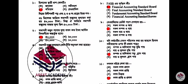 এইচএসসি হিসাববিজ্ঞান ১ম পত্র এমসিকিউ বহুনির্বাচনি প্রশ্ন উত্তর সমাধান ২০২২ ঢাকা বোর্ড, hsc accounting 1st paper mcq question solution answer 2022 Dhaka Board