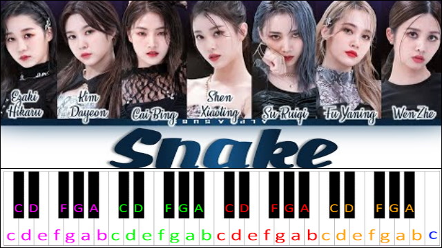 Snake by Medusa Piano / Keyboard Easy Letter Notes for Beginners