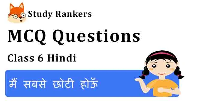 MCQ Questions for Class 6 Hindi Chapter 13 मैं सबसे छोटी होऊँ Vasant