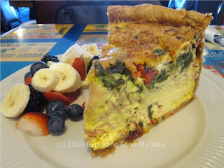 Quiche du Jour with Fresh Fruit Angle 1