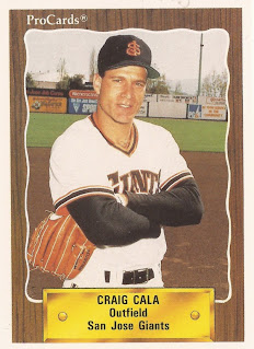 Craig Cala 1990 San Jose Giants card