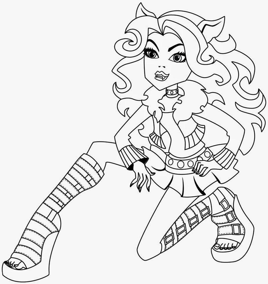 Clawdeen Wolf Monster High Coloring Pages