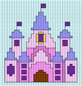 Free Disney Castle small cross stitch design