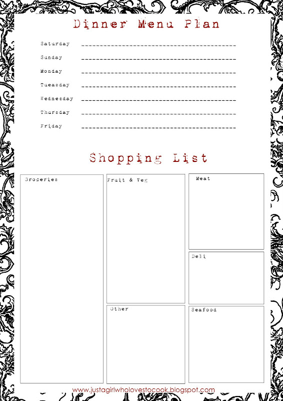 menu planner. DOWNLOAD MENU PLANNER HERE