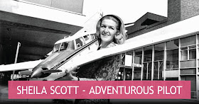 Self-Rescuing Princess Society: Sheila Scott - Adventurous Pilot; image of Sheila Scott holding a scale model of her airplane