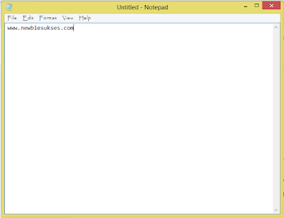 Ini tampilan notepad setelah terbuka 
