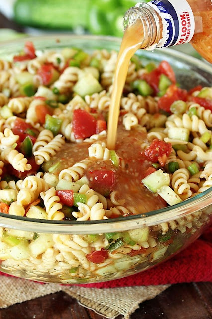  as well as perfect for all those summertime cookouts as well as picnics Ma's Picnic Pasta Salad