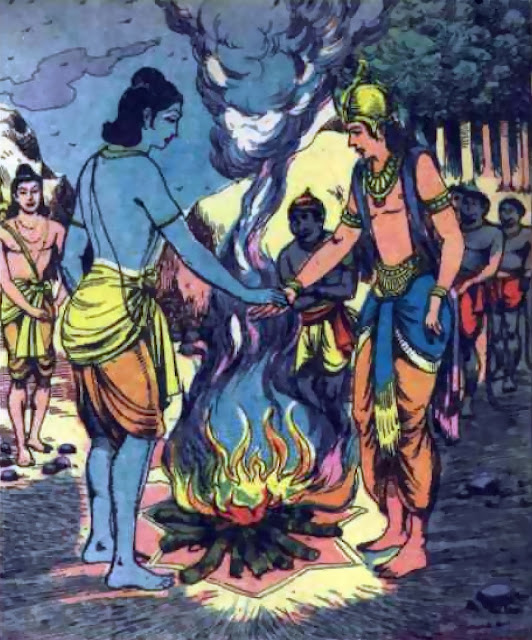 Pact of friendship between Rama and Sugreeva