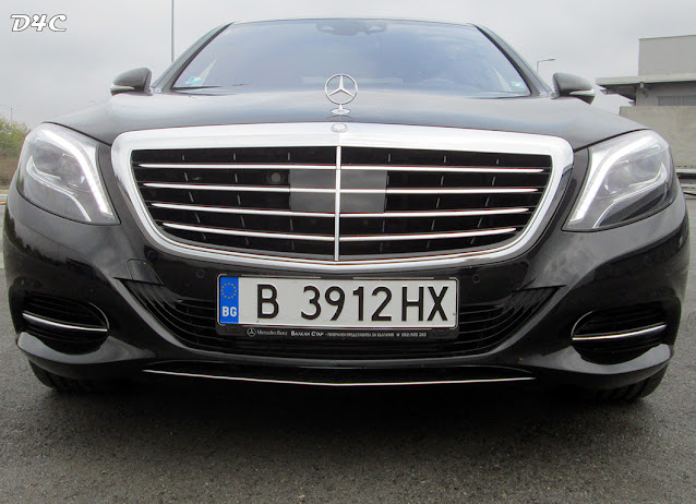 The 2014 Mercedes S500 - front view.