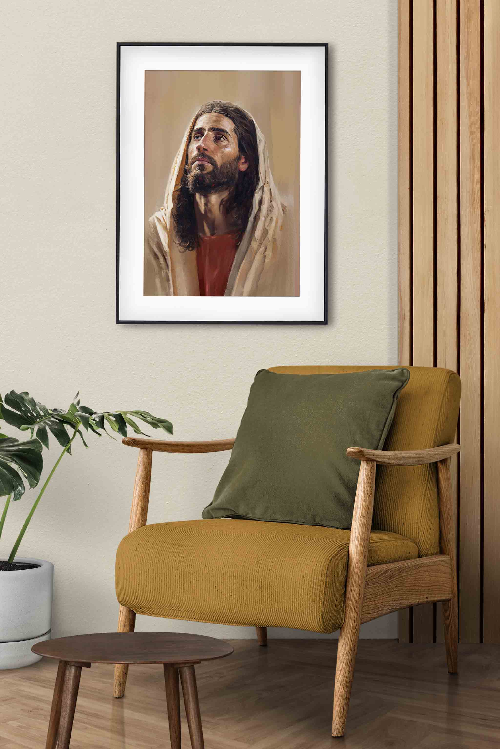 Jesus 4, Elegant digital painting, in Oil Painting, Alla Prima, Impasto style with great spiritual power, by Biju P Mathew, varnachitra