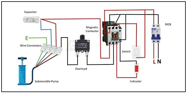 submersible water pump electrical Wiring