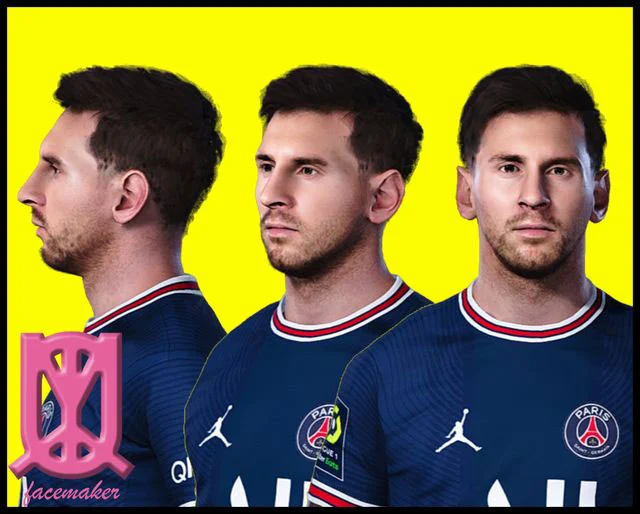 Lionel Messi Face From eFootball 2022 For eFootball PES 2021