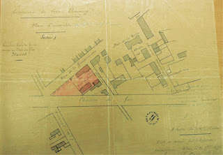 Plan de Cour-Cheverny de 1893 - école de filles - rue de la  Gendarmerie