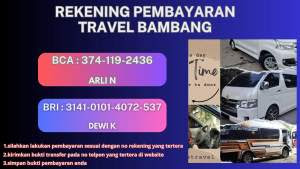 rekening pembayaran travel bambang