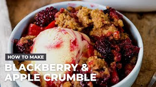 Crafting a Stunning European Dessert: A Guide to Creating a Striking Blackberry and Apple Crumble