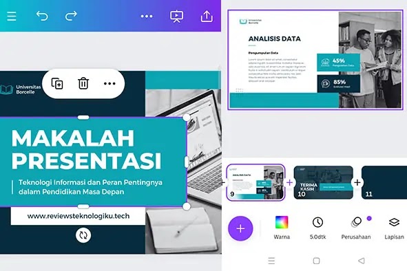 membuat video presentasi di canva app hp