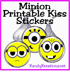 Give your friends and guests some Minion kisses with these free Minion kiss stickers that can be printed from your home computer.  Your Despicable Me Minion party will be so much sweeter with these fun faces. Come print yours today!