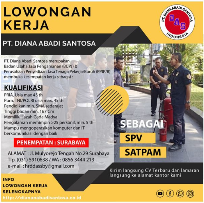 Loker Satpam Surabaya Terbaru Lokercumacuma