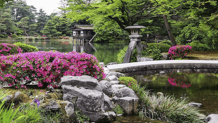 Kenrokuen Garden in Kanazawa japan