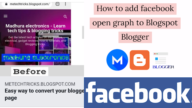 Add facebook open graph to Blogspot Blogger 