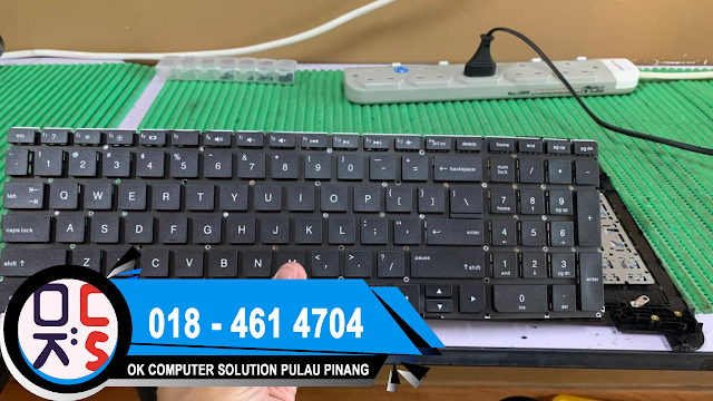 SOLVED: KEDAI REPAIR LAPTOP BANDAR CASSIA | HP 16-AC652TX | KEYBOARD AUTO TYPING PROBLEM | NEW KEYBOARD REPLACEMENT