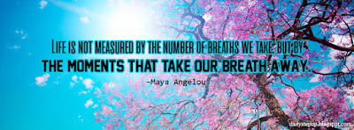 Life is not measured by the number of breaths we take, but by the moments that take our breath away. –Maya Angelou
