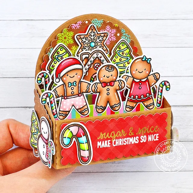 Sunny Studio Stamps: Baking Spirits Bright Christmas Card by Marine Simon (featuring Christmas Cookies)