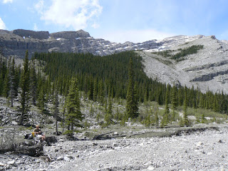 Foreshortened view of Mt Fullerton, on the right