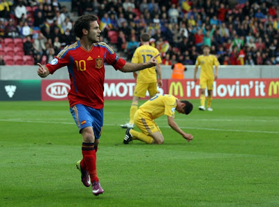Juan Mata Spain Euro 2012 Celebration Goal