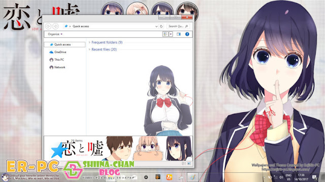 Windows 10 Ver. 1709 Theme Koi to Uso by Enji Riz