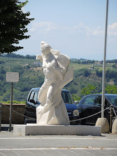 A statue in the town of Lanciano honours partisan leader Trentino La Barba