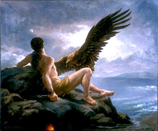 Prometheus and Eagle - Artist: Elsie Russell - Source: pantheon.org