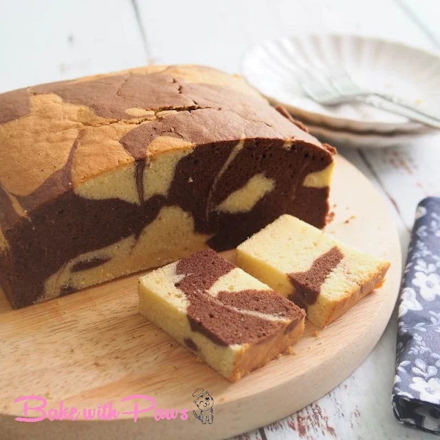 Marble Butter Cake (Low Sugar)