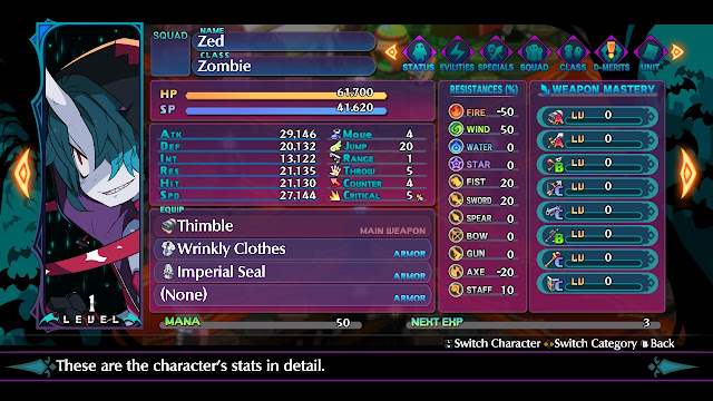 review demo disgaea 6 defiance of destiny switch stats zed