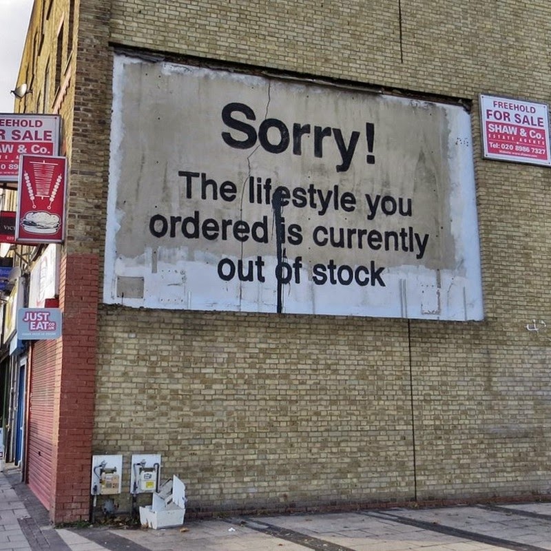 15 Of Banksy’s Most Iconic Street Artworks - The Lifestyle You Ordered Is Out Of Stock, 2012