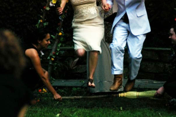 In recent years the wedding tradition of broom jumping has become more and