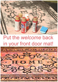 Painted & Revived Front Door Mat, Bliss-Ranch.com