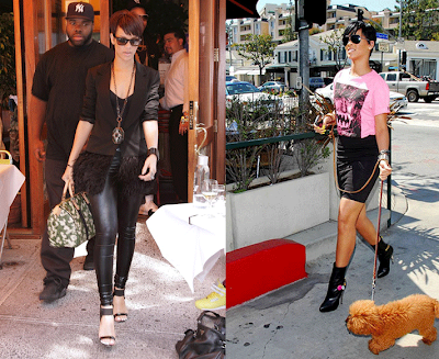 Glam Fashion Blog on Rihanna   S Glam Punk Look   Black Booties     The Fashion Bomb Blog