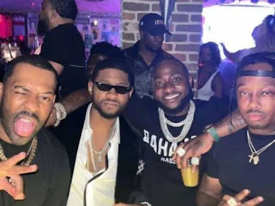 Davido Goes Hangs Out With American Singer, Usher; Call Him ‘Mentor’