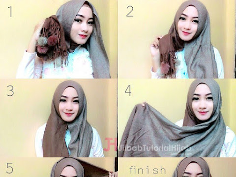 Tutorial Hijab Pashmina untuk ke Kantor Jilbab Tutorial Hijab