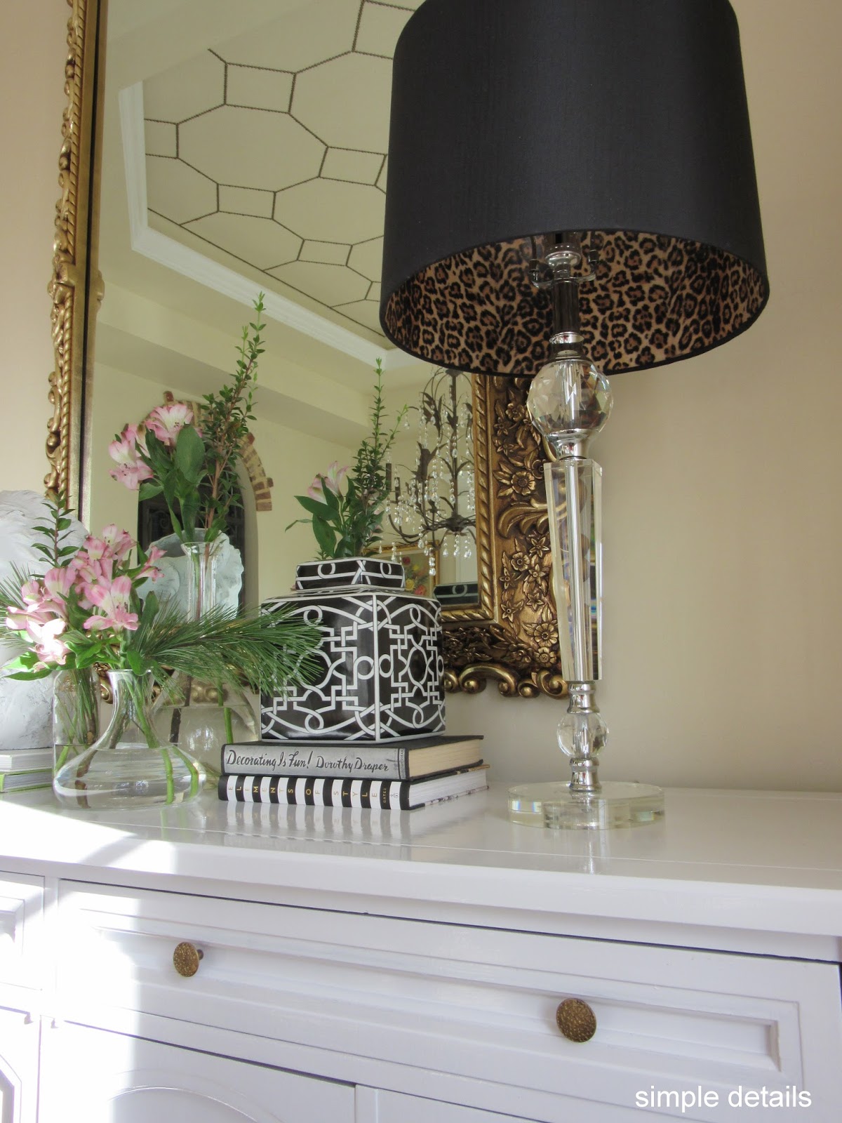 Simple Details: DIY Lamp Shade with Leopard Print Lining