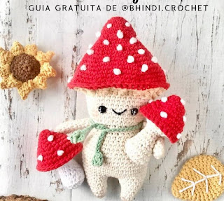 PATRON GRATIS MUÑECO HONGO AMIGURUMI 57967